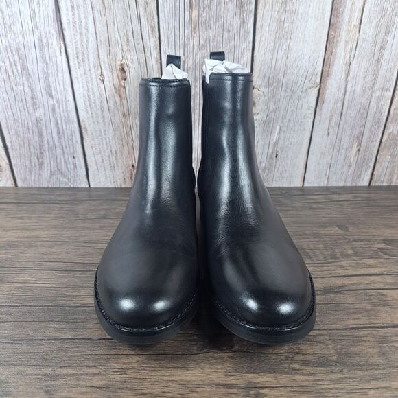 Coach Maeve CN143 Slip On Black Leather Bootie Women's Sz 7.5 B - Picture 2 of 9